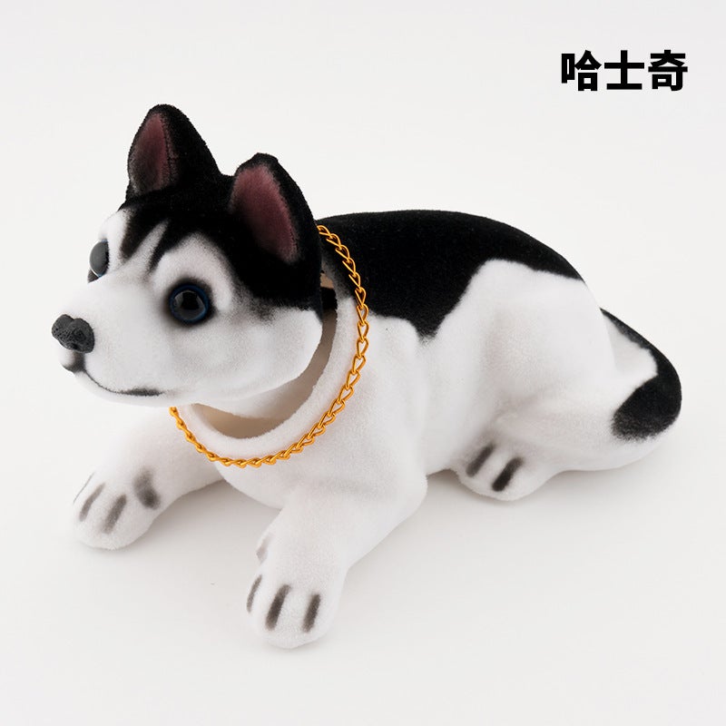Shake Head Dog Car Ornaments Simulation Shake Head Doll Jewelry Car Resin Shake Head Dog Car Spring Dog - Image 5
